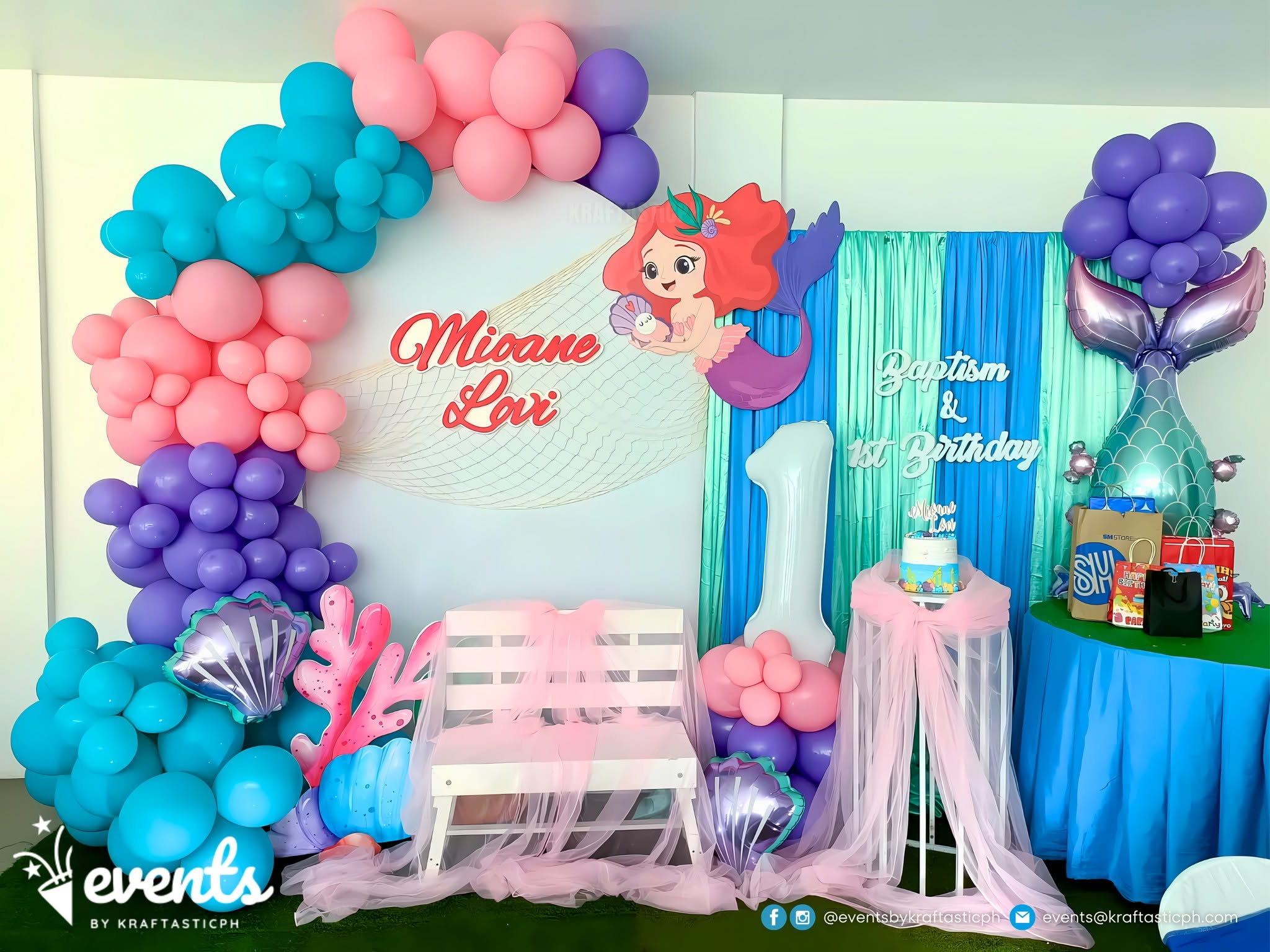 Balloon backdrop styling by Kraftastic PH