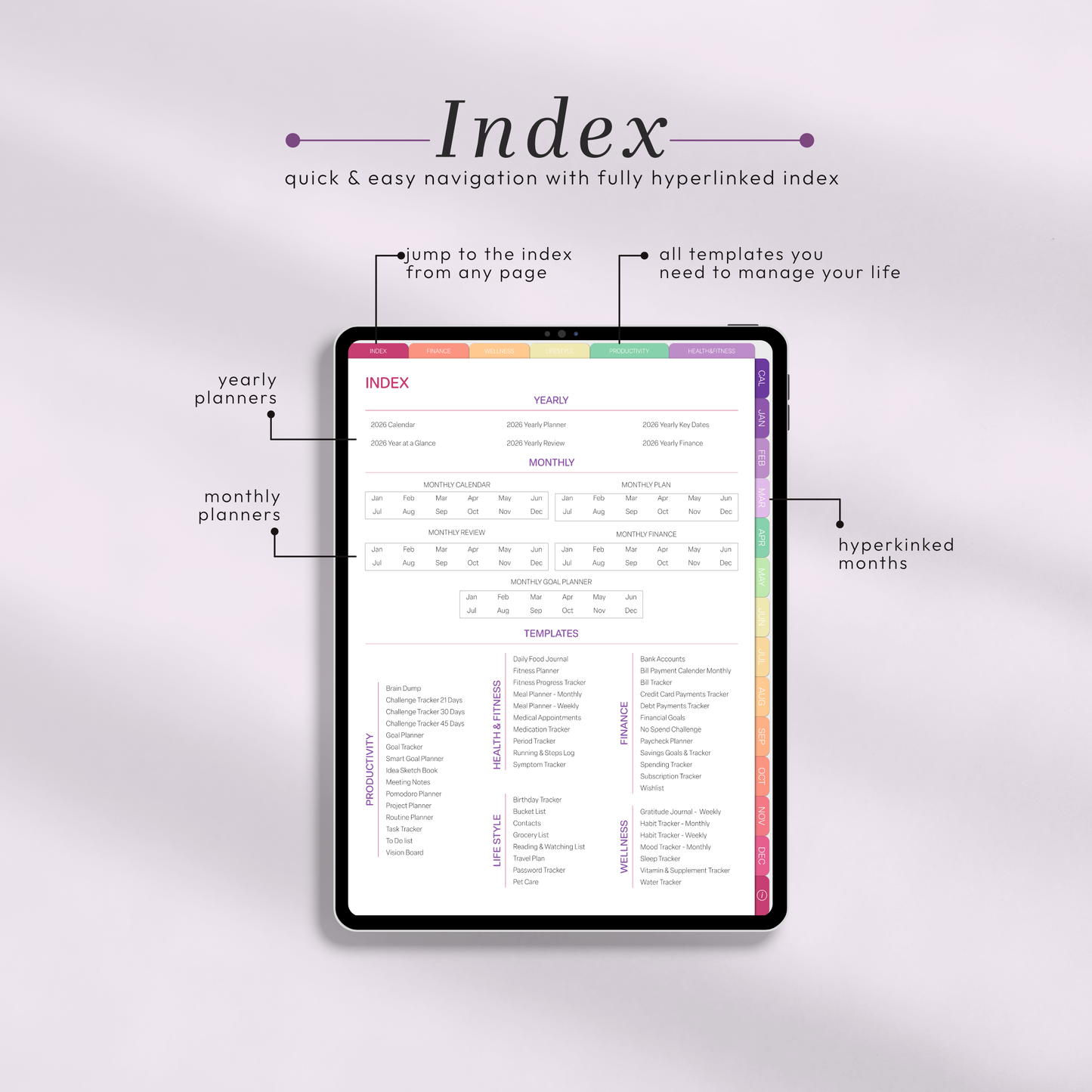 All-in-One Digital Planner 2026 – Stay Organized & Productive