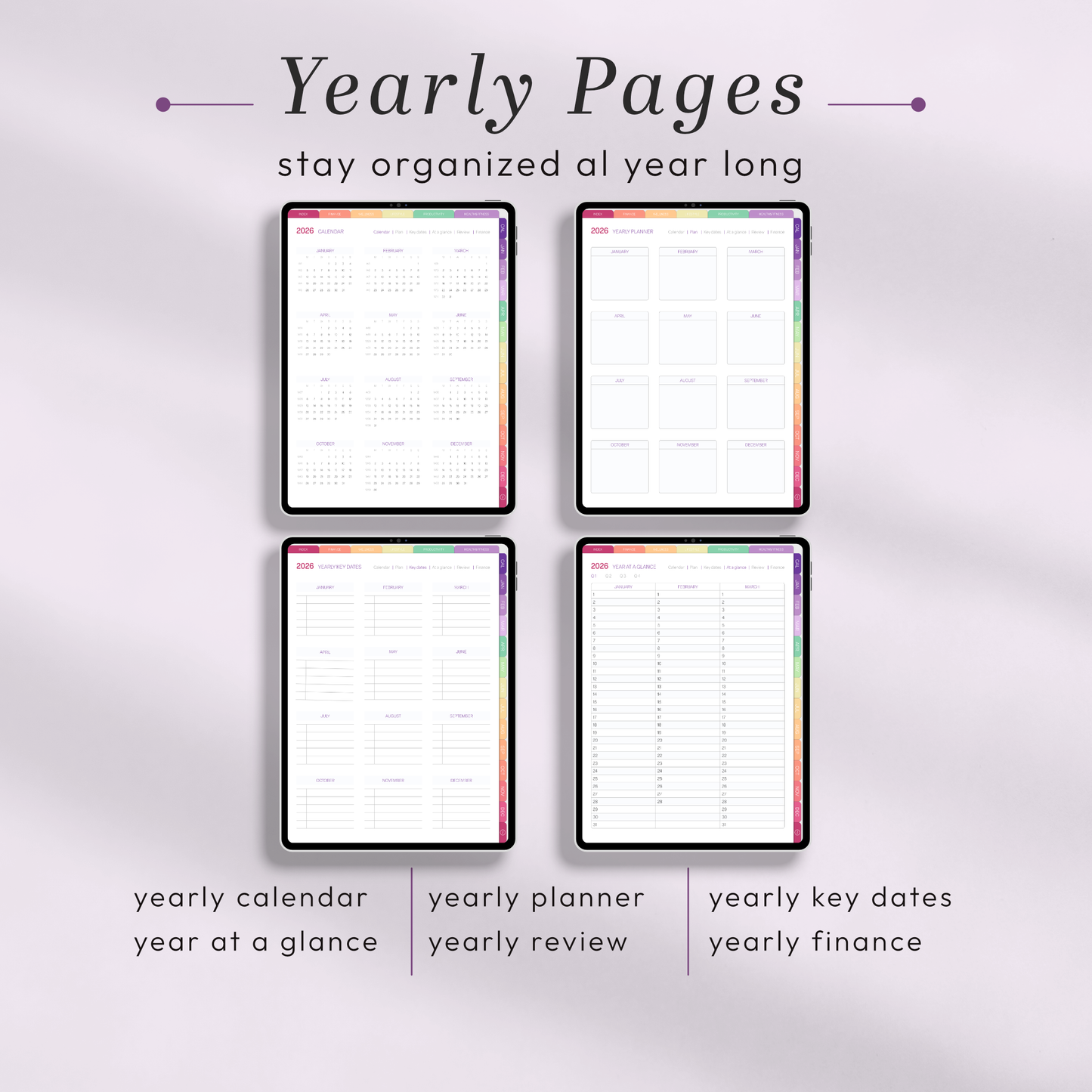 All-in-One Digital Planner 2026 – Stay Organized & Productive