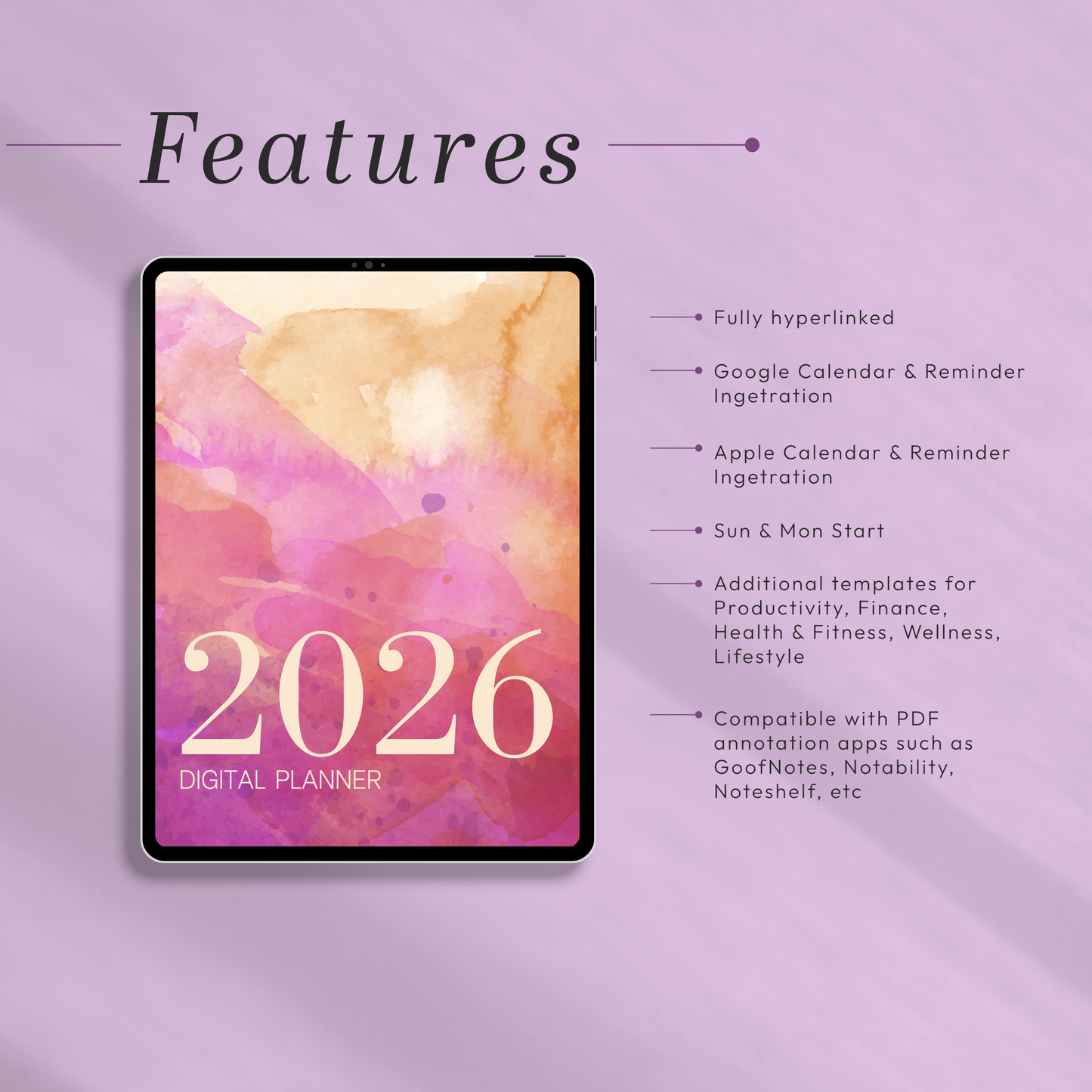 All-in-One Digital Planner 2026 – Stay Organized & Productive