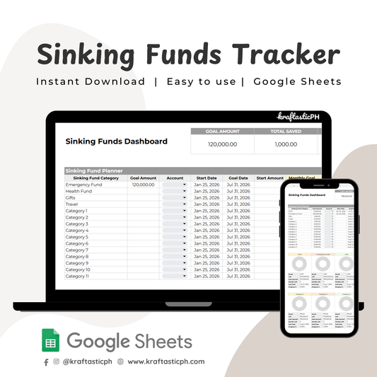 Sinking Fund Tracker – Google Sheets Budget & Savings Planner